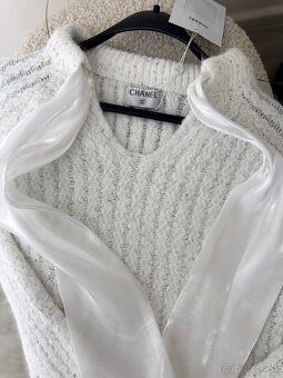 Luxusný predĺžený sveter Chanel - 6