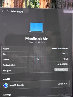 MacBook Air M4 15” 16gb ram - 6
