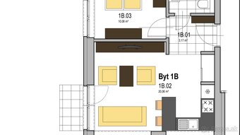 2 izbový byt s terasou a záhradou v Senci - 6