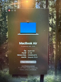 MacBook Air 13" Apple M4 10C CPU 10C GPU 24GB 512GB Zlaty - 6