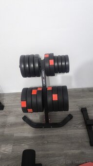 Domáce fitko – činky, lavica, tyče, stroje - Fitnes výbava - 6