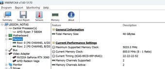 Lenovo Legion Ryzen 7 5800, 40GB RAM/ RTX 3060 - 6