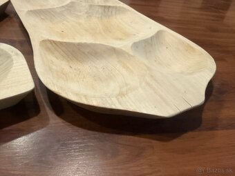 Veľká drevená misa a misky - 6