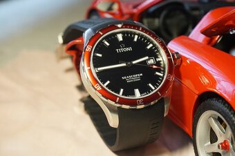 Titoni model Seascoper black - red, orig. hodinky, stav NOVÉ - 6