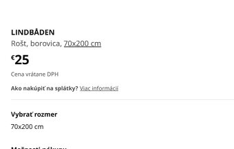 Predám novú zabalenú posteľ 140x200 + 2x rošt 70x200 - 6