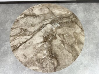 Secesný liatinový stôl s mramorovou doskou 80cm - 6