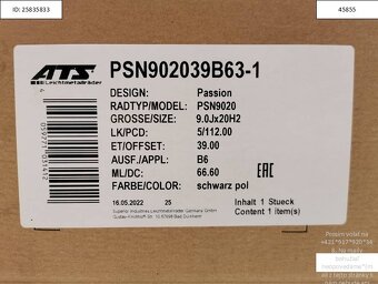 Audi A4, A5, A6. A7, Q7 alu disky R20 5x112 ET39 9J 1240 - 6