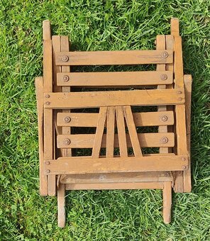 retro skladacia stolička pre deti - 6