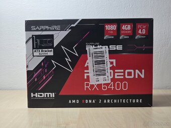 Sapphire AMD RX 6400 4GB VRAM PCie 4.0 grafická karta - 6