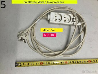 Predlžovací kábel 3 žilový na 220V - 6