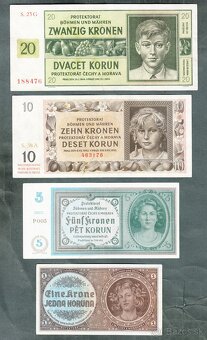 Staré bankovky PROTEKTORÁT KOMPLET SESTAVA - 6