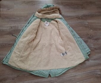 Nová dievčenská prešívaná dlhá bunda,kabát 170/176 - 6