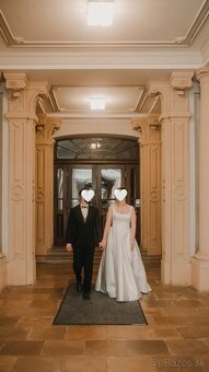 Svadobné šaty saténové - šité na mieru - 6