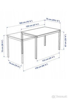 Tmavohnedý jedálenský stôl - 6