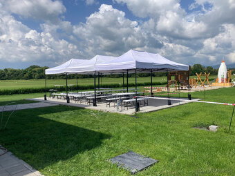 ✅ Výhodný set stan 6x3 metre + sedenie - prenájom - 6