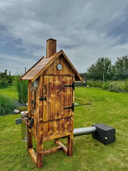 Drevená udiareň,generator dymu - 6