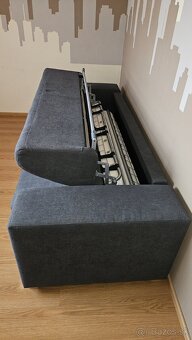 Rozkladacia sedačka zánovná šedá - 6