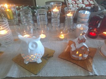 Vianočné svietniky na čajové sviečky mix - 6