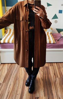 Stradivarius košeľový kabát oversize M - 6