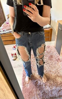 missguided stylove roztrhane dzinsy-rifle s visackou - 6