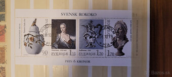staršie Švédsko v staršom albume, aj blok Švédske rokoko - 6
