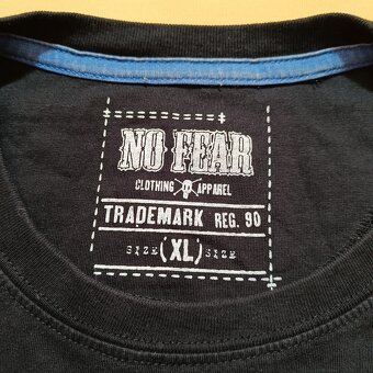 No Fear čierne tričko s potlačou lebky skulls affliction XL - 6