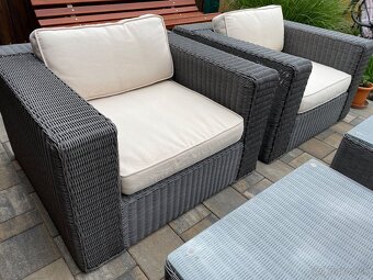 Záhradné ratanové sedenie, lounge set - 6