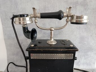 Starožitný švédský dvouklikový telefon z roku 1920-30 - 6