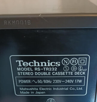 Prodám tape deck-TECHNICS-RS-TR232-PRODÁNO - 6