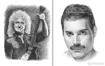 Queen - posterbook- unikátne kreslené portréty - 6