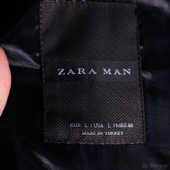Čierny kabát Zara Man – pánsky, veľkosť L – elegantný zimný - 6