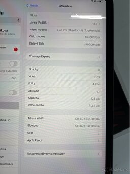 iPad Pro 11 (3. Generácie) 128GB - 6