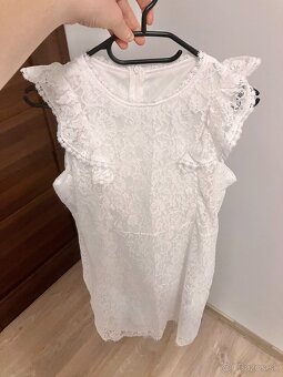 NOVE biele letne šaty s čipkou, vel. M - 6