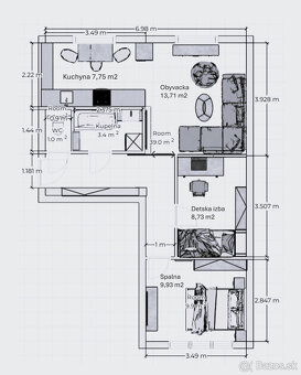 Predaj 2 izbový tehlový byt v pôvodnom stave Národná trieda - 6