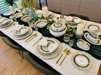 Nová pozlátená obedová súprava Thun pre 12 osôb-posielam - 6