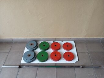 Veľká nakladacia železná činka    90 - 100 kg - 6