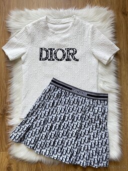 Dior Súprava - tričko +sukňa - biela - 6