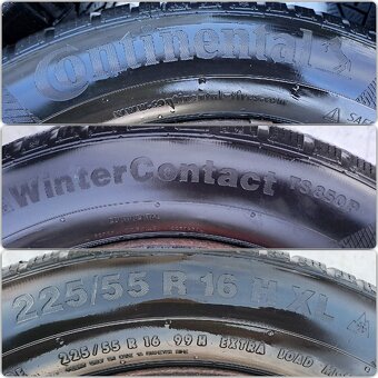 5x112 AUDI Originál Zimná Sada-Disky Puklice Pneu 225/55R16 - 6