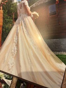 Krásne svadobne šaty Ivory za polovicu - 6