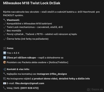 Milwaukee M18 Twist Lock Holder - 6