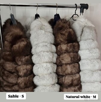 4v1 Kožuch z pravej líšky NATURAL WHITE - 6