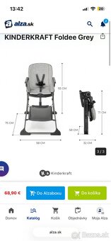 Kinderkraft stolička na krmenie - 6