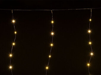 Dekorativny LED zaves 3x3m tepla alebo studena biela - 6