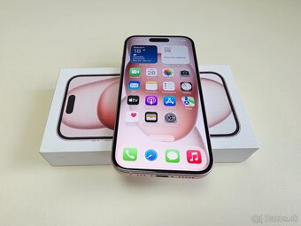 APPLE iPHONE 15 128GB PINK TOP STAV, BATERKA 100% - 6