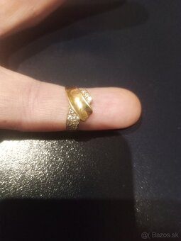 Prsteň žlté obrúčky biele zlato - 6