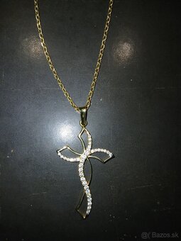 Zlatá retiazka z krížikom 51cm - 6