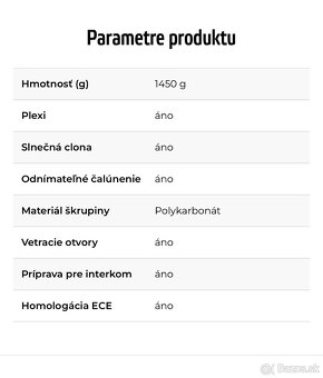 Predám Moto prilbu Cassida - (pánska) , velkosť M - 6