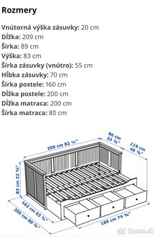 Rozkladacia posteľ HEMNES - 6