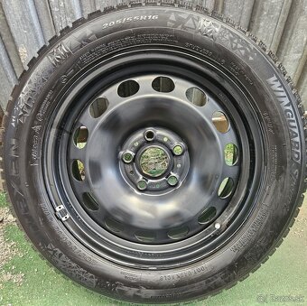 Takmer nová zimná sada VW - 5x112 r16 + 205/55 r16 - 6