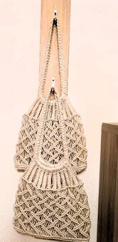 Obrazy vyšívané + tašky vyrobené štýlom macrame - 6